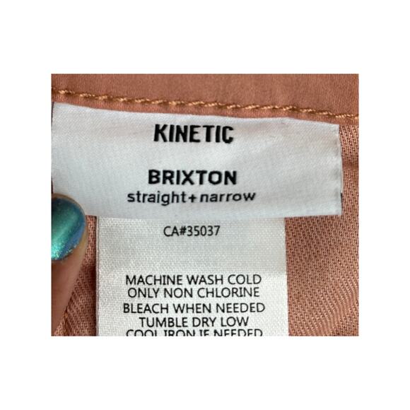 Joe's Jeans Kinetic Brixton Straight and Narrow Pants Salmon Pink Casual Work 33 - Picture 6 of 12